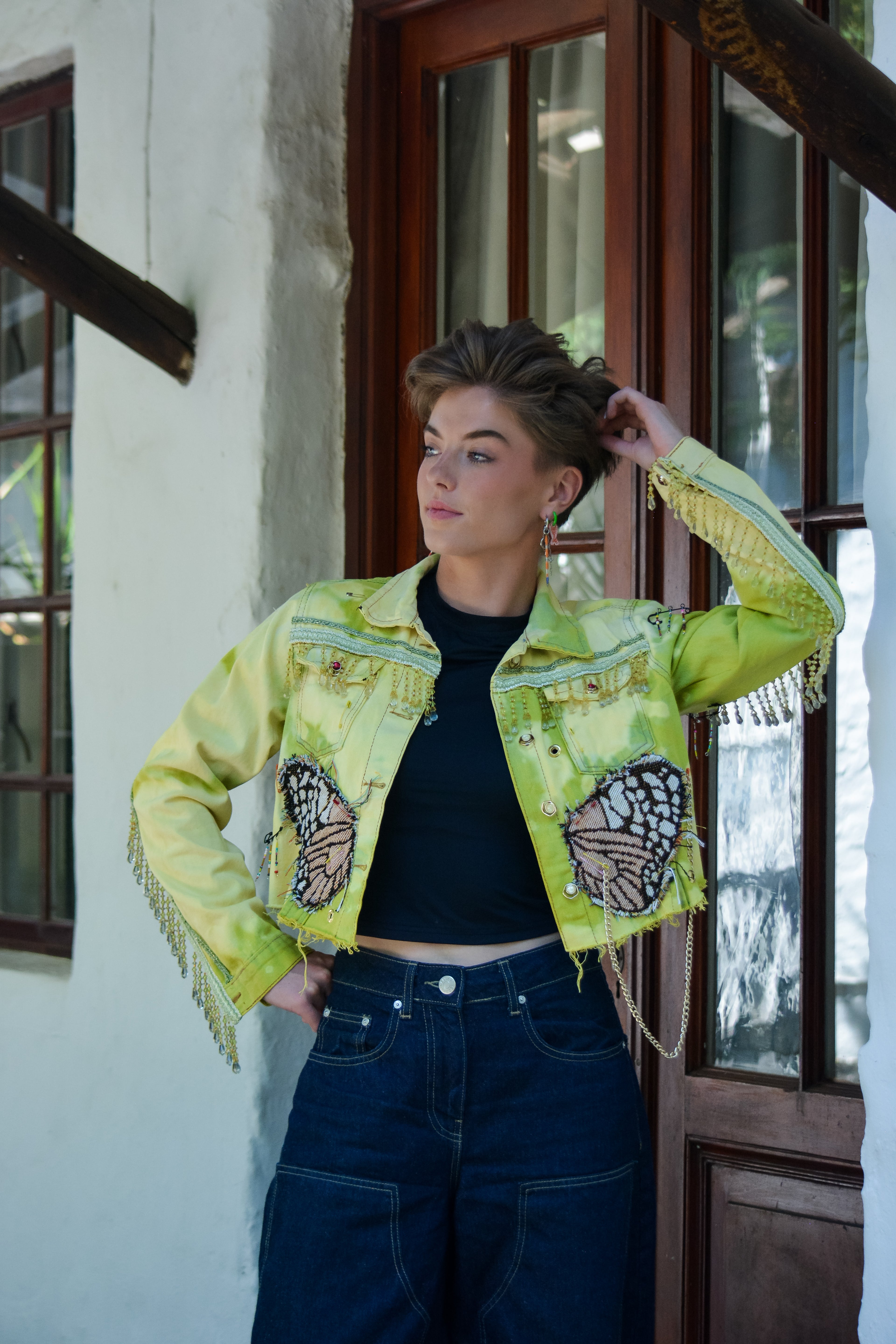 Neon Rain Bespoke Denim Jacket