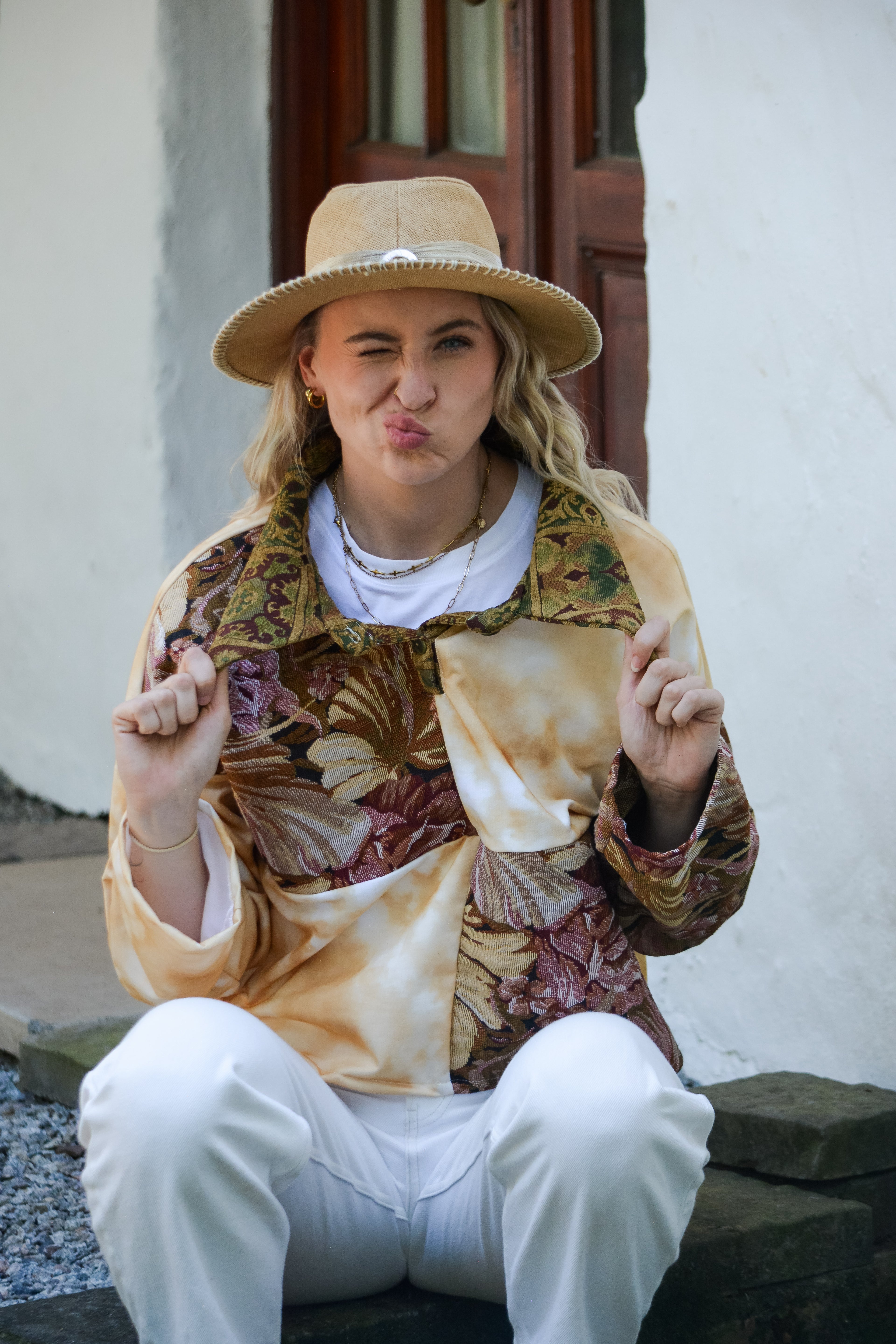 Collared Tapestry Sweater