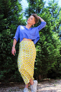Yellow Satin Skirt