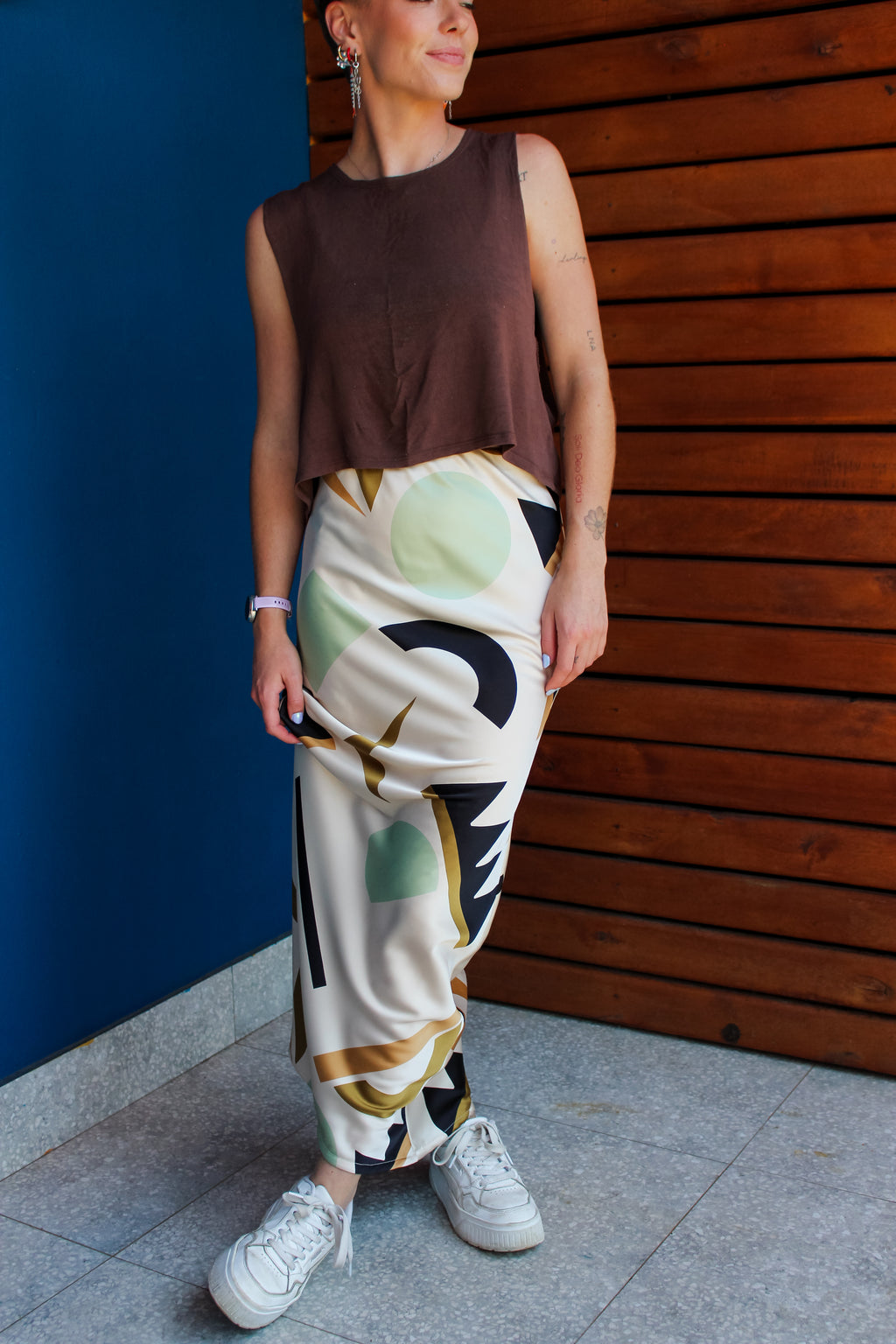 My Hometown Satin Skirt