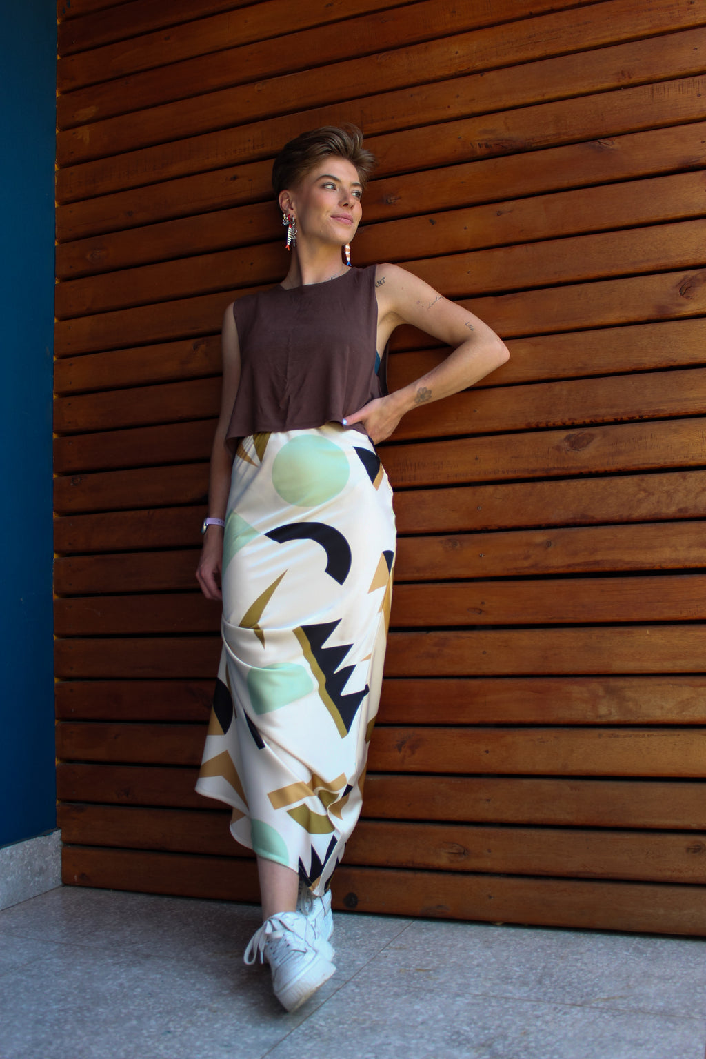 My Hometown Satin Skirt