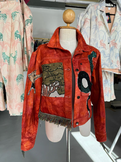 Western jungle denim jacket