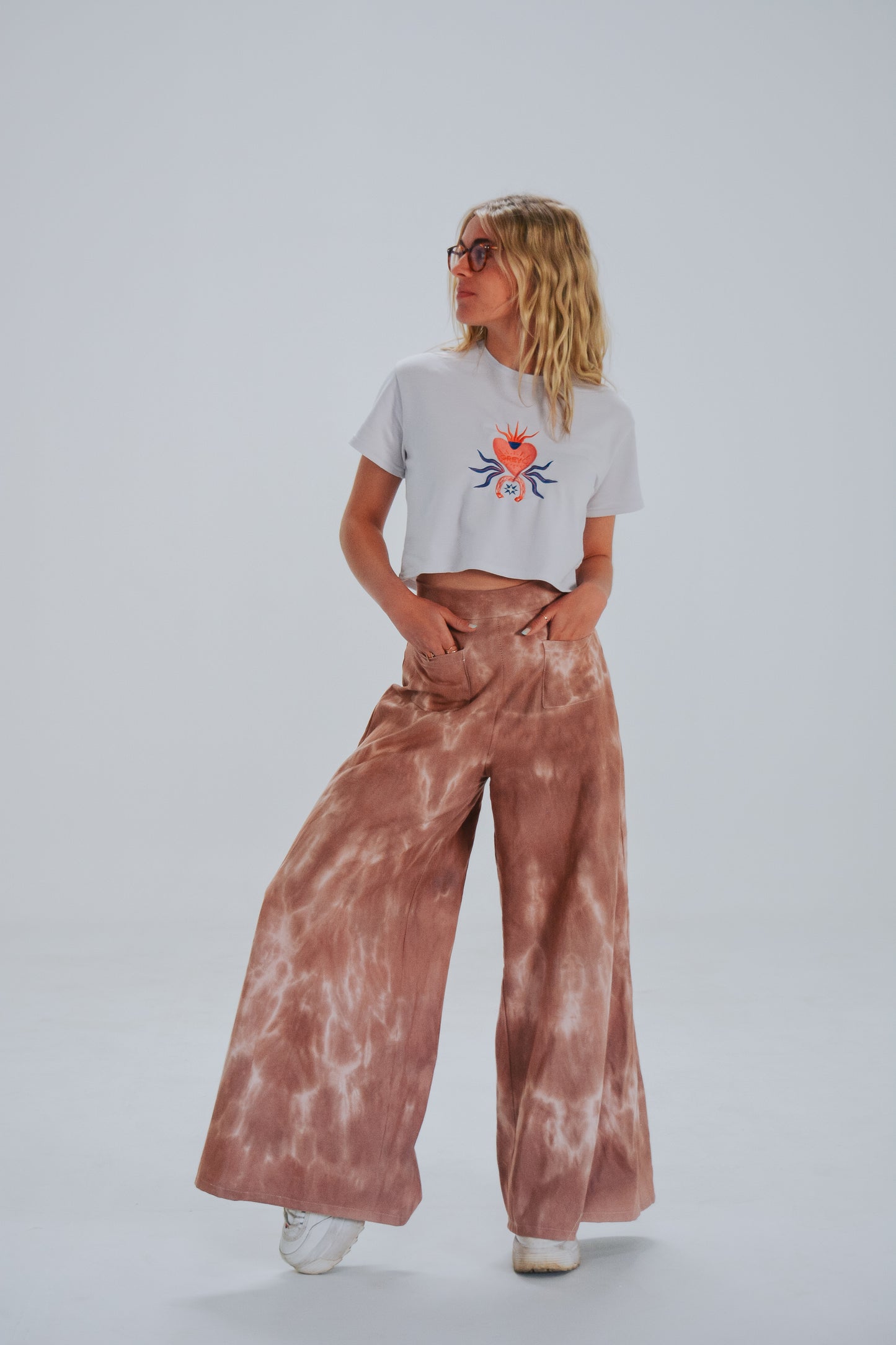 Brown tie dye Denim Pants