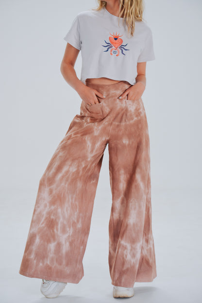 Brown tie dye Denim Pants